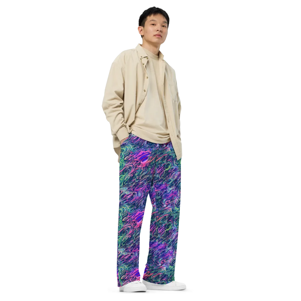 Electric Fluid on Wide-Leg Pants — Right Front
