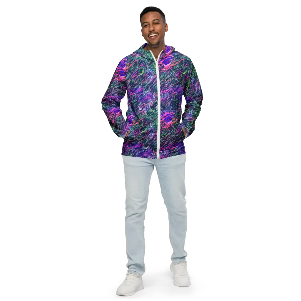 Electric Fluid on Men's Windbreaker — Front