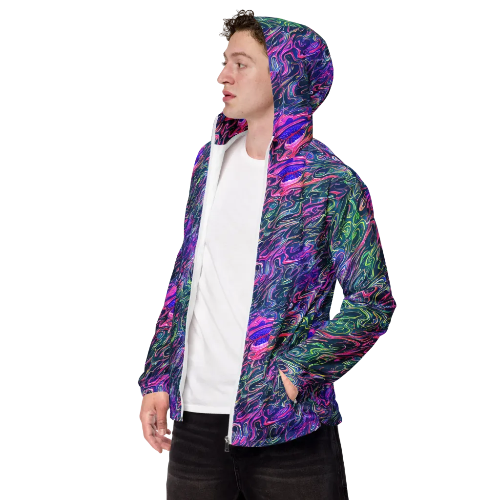 Electric Fluid on Men's Windbreaker — Left Front