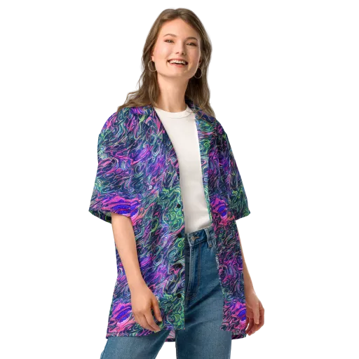 Electric Fluid on a Button Shirt