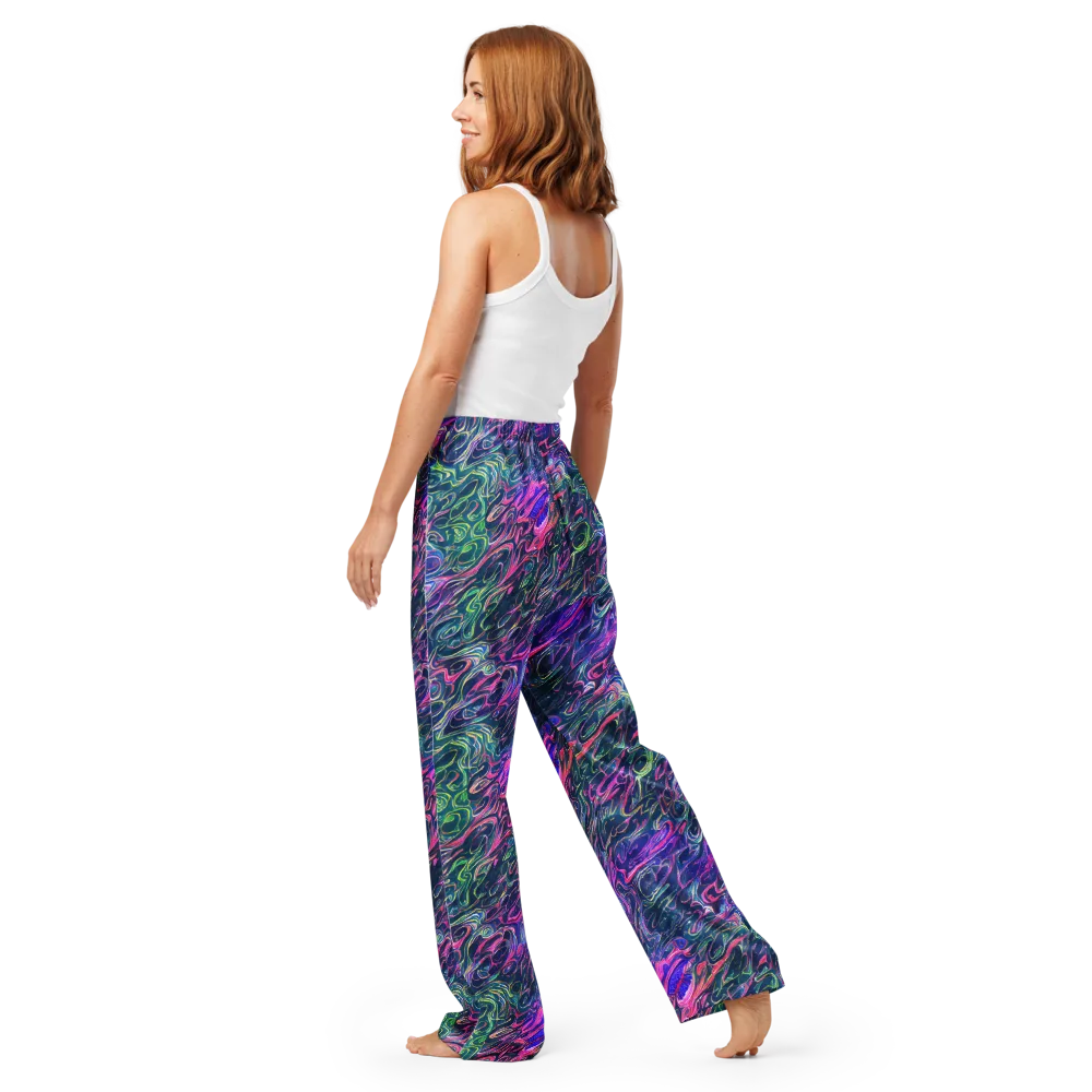 Electric Fluid on Women's Pajama Pants — Back