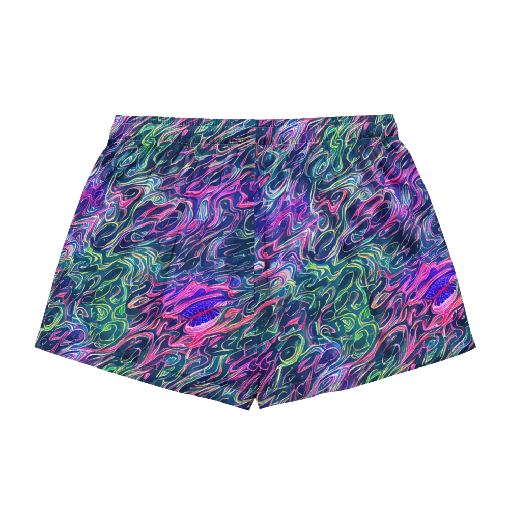Electric Fluid on Women's Pajama Shorts — Back