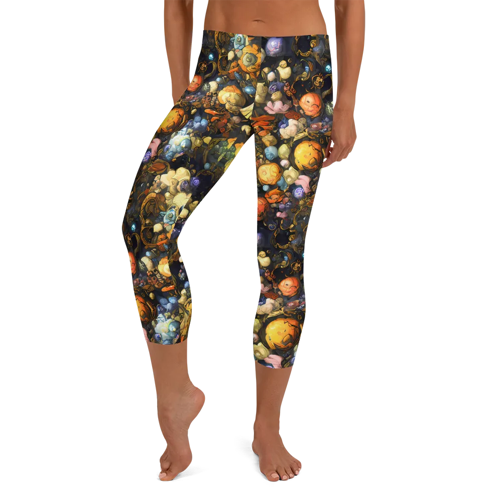 Baroque Blossom on Capri Leggings — Front