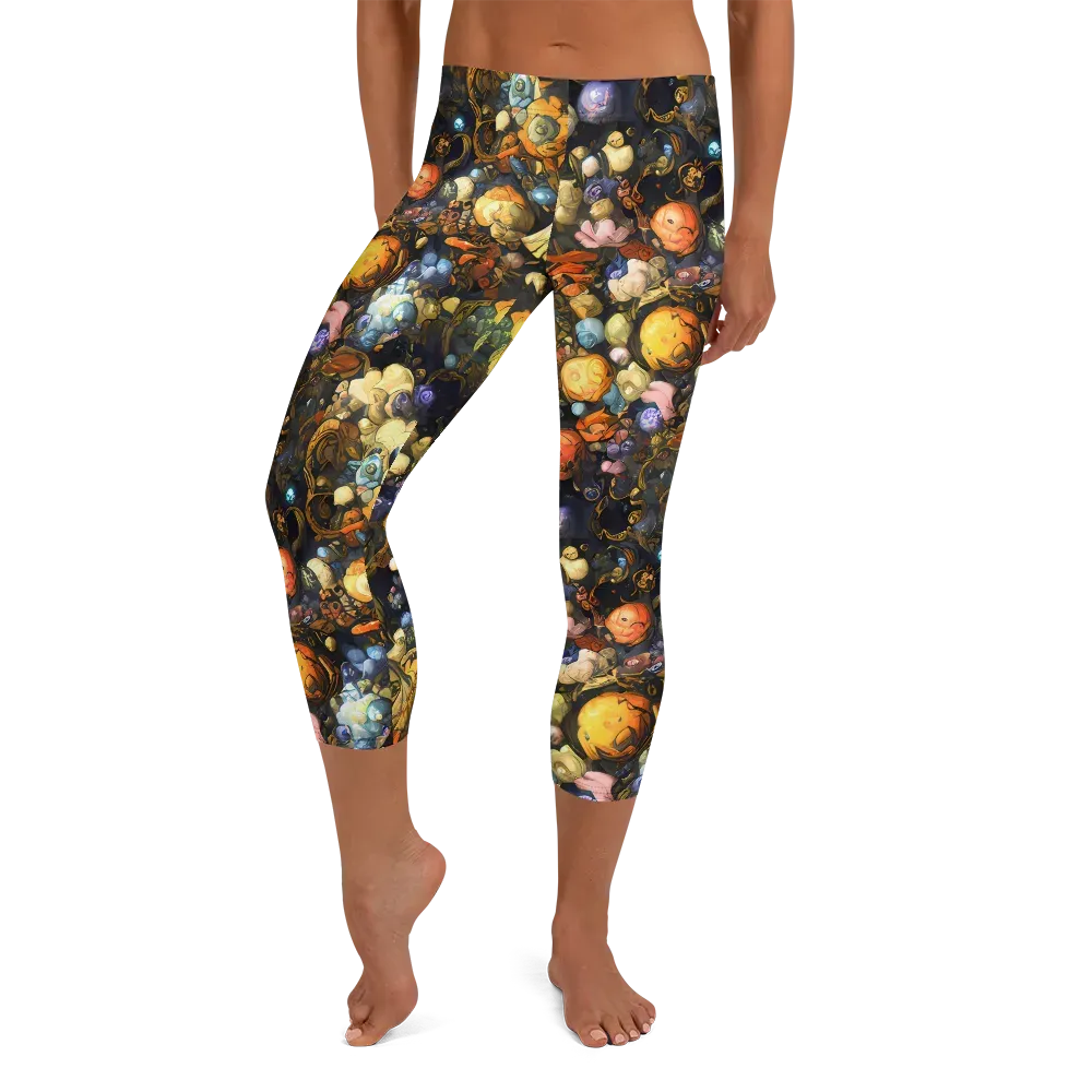 Baroque Blossom on Capri Leggings — Front
