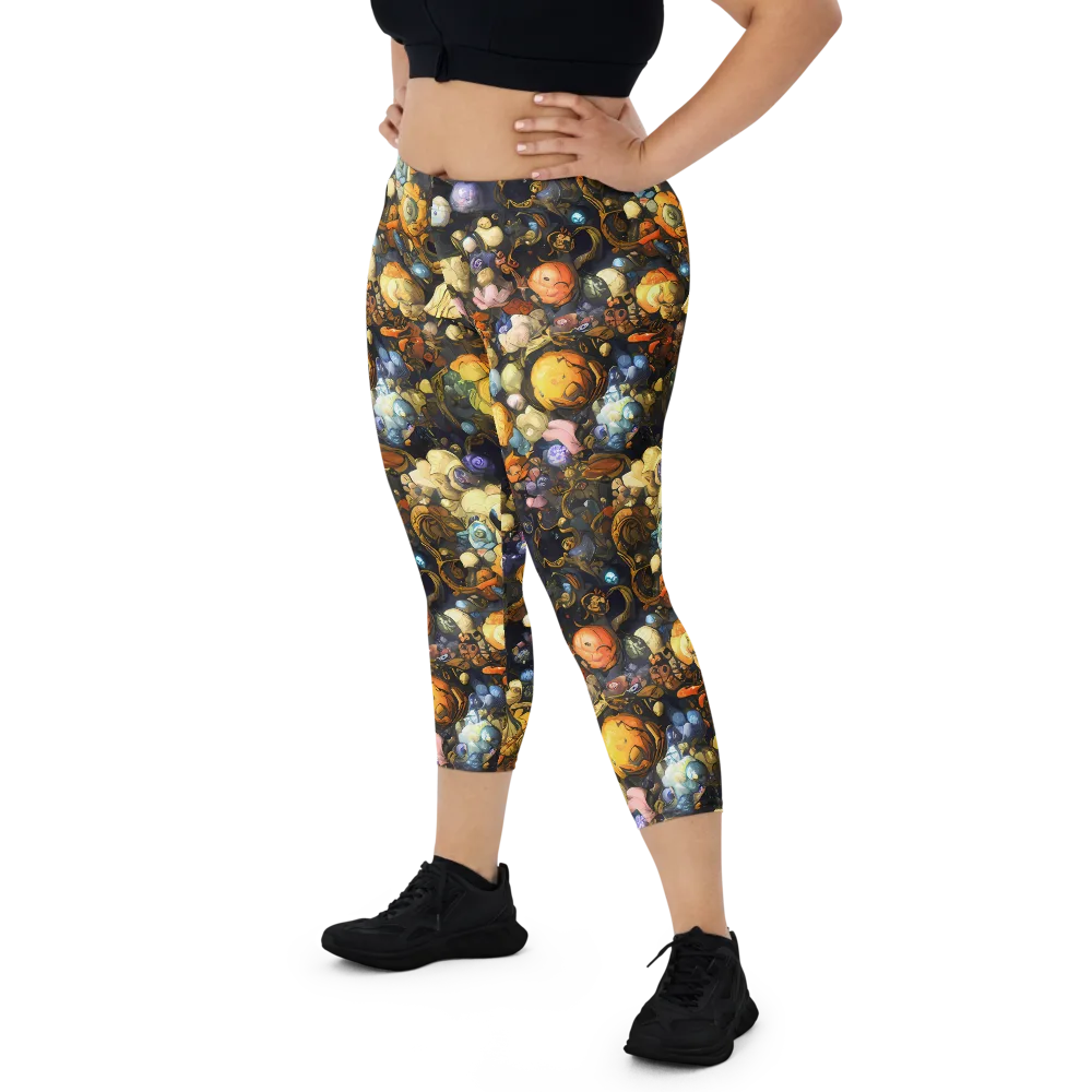 Baroque Blossom on Capri Leggings — Front