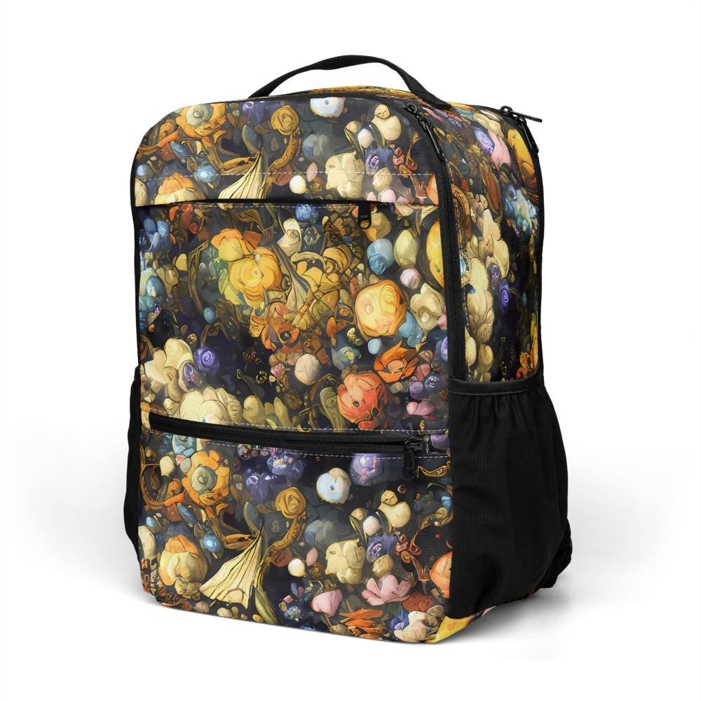 Baroque Blossom on Utility Backpack — Left Front