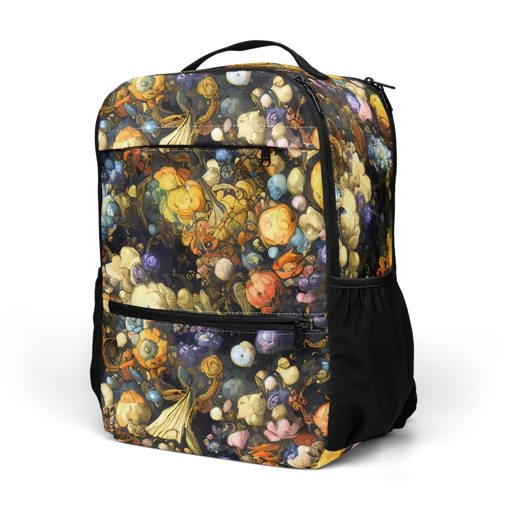 Baroque Blossom on Utility Backpack — Left Front