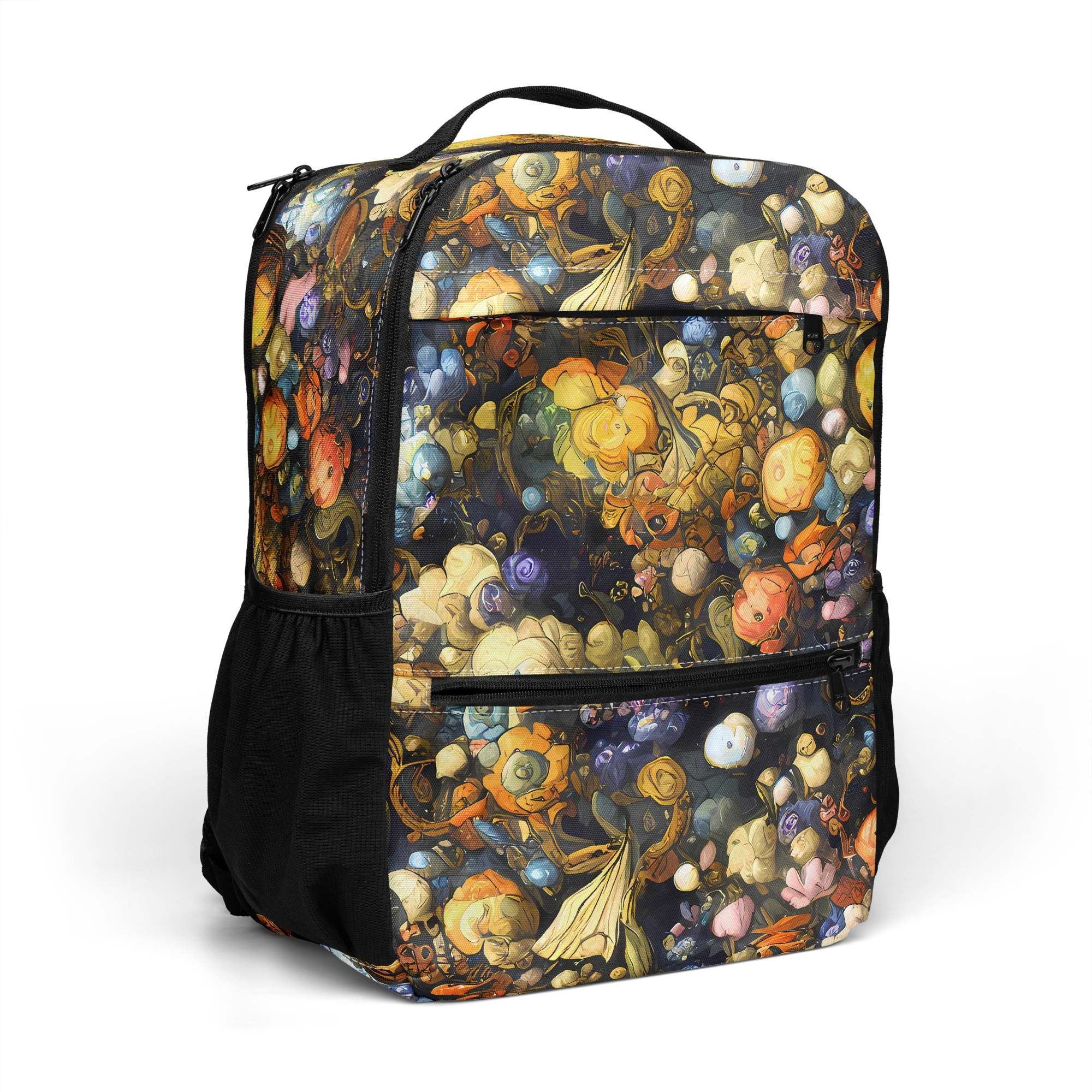 Baroque Blossom on Utility Backpack — Right Front