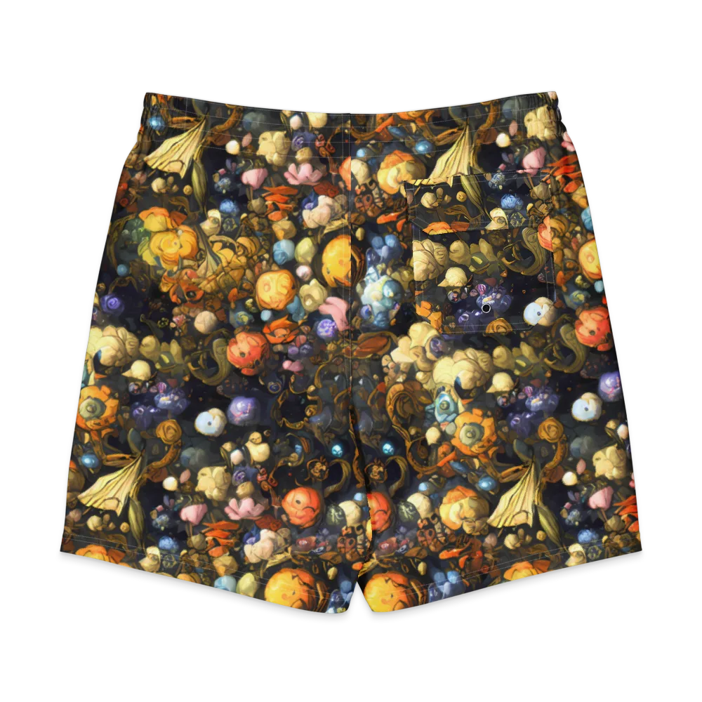 Baroque Blossom on Men's Board Shorts — Back