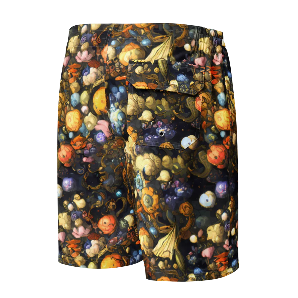 Baroque Blossom on Men's Board Shorts — Back