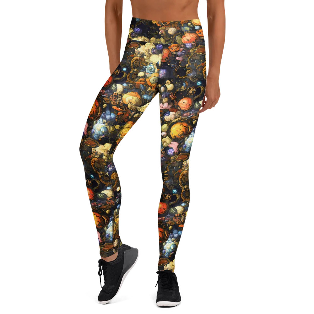 Baroque Blossom on Yoga Leggings — Front