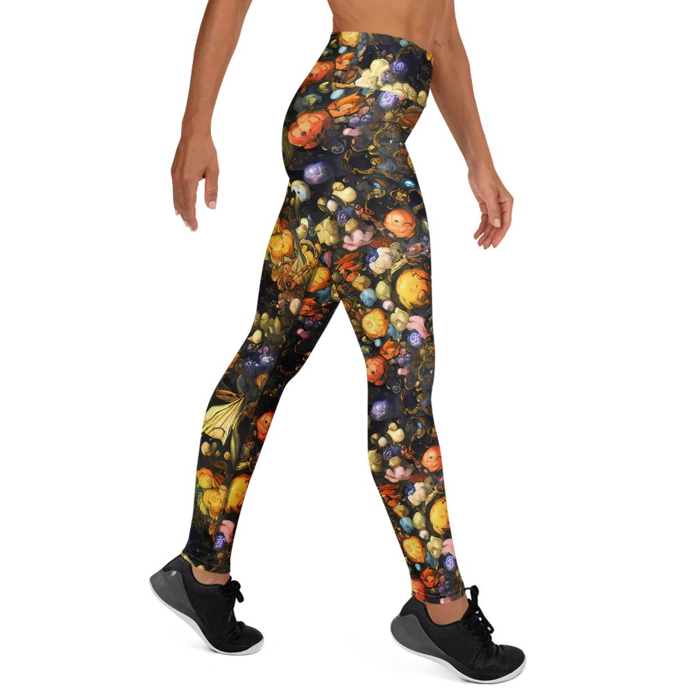 Baroque Blossom on Yoga Leggings — Right