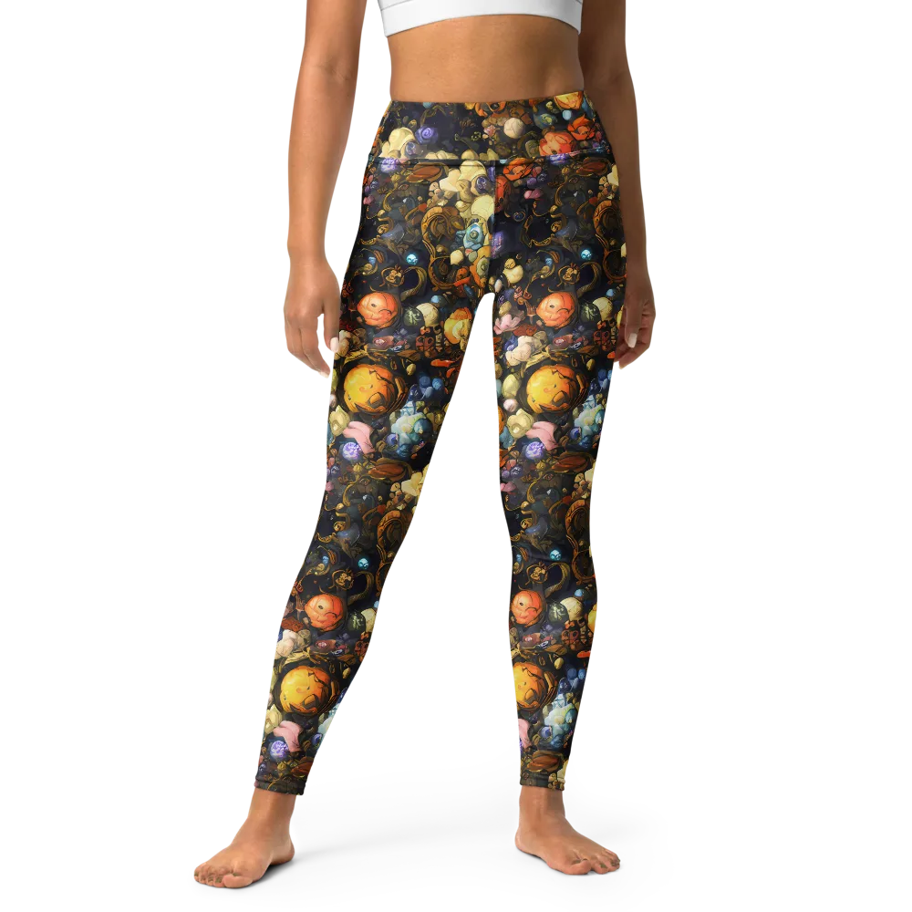 Baroque Blossom on Yoga Leggings — Front
