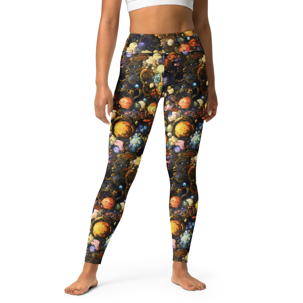 Baroque Blossom on Yoga Leggings — Front