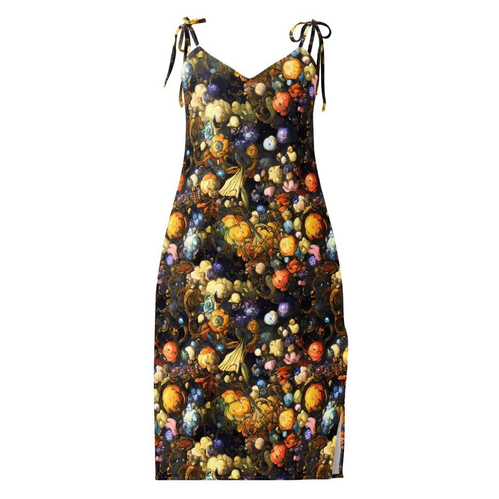 Baroque Blossom on Slip Dress — Front