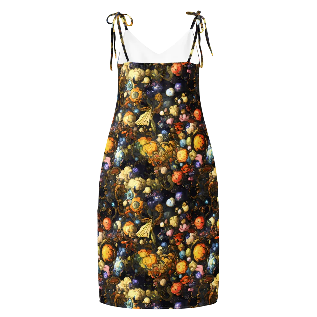Baroque Blossom on Slip Dress — Back