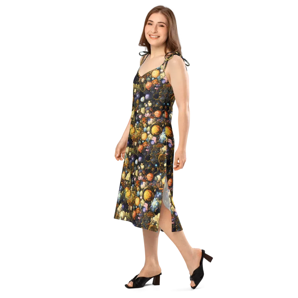 Baroque Blossom on Slip Dress — Left Front