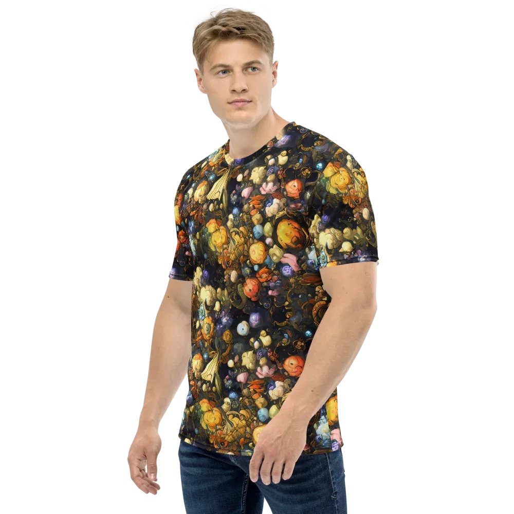 Baroque Blossom on Men's Crew Neck T-Shirt — Left