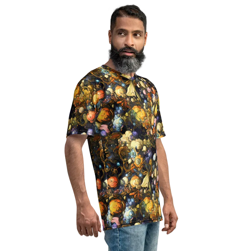 Baroque Blossom on Men's Crew Neck T-Shirt — Right