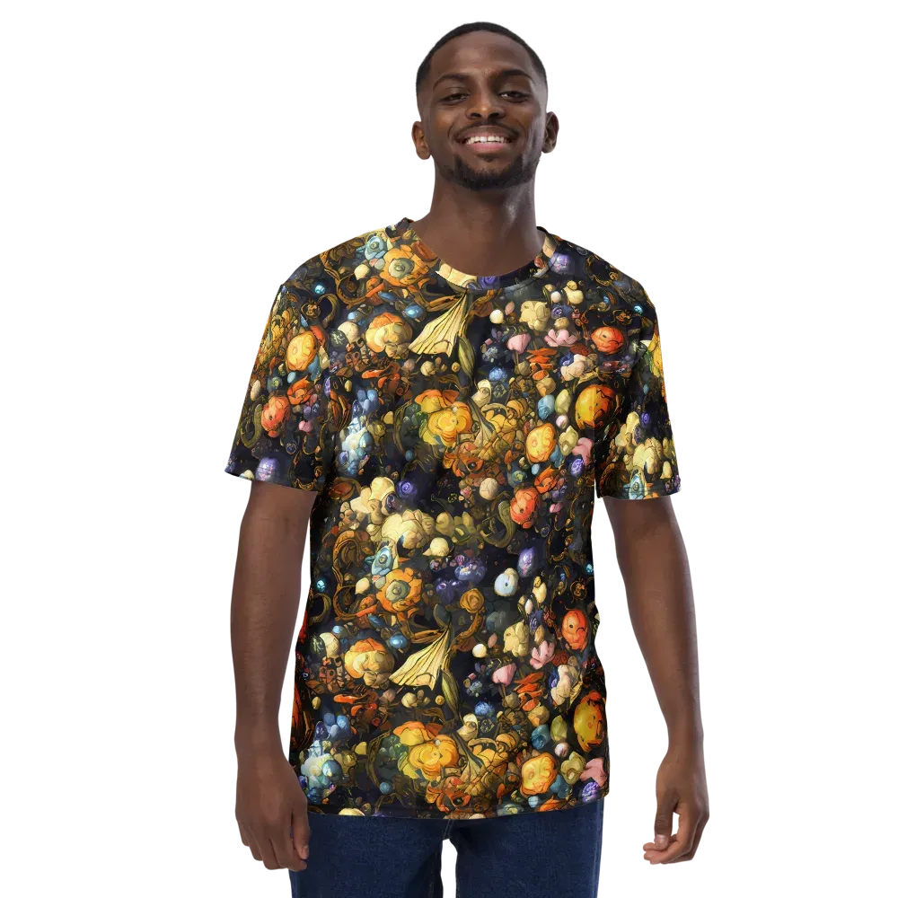 Baroque Blossom on Men's Crew Neck T-Shirt — Front
