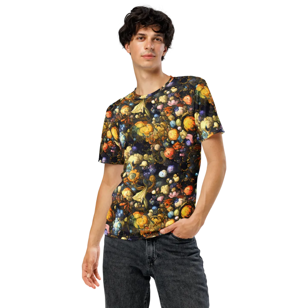 Baroque Blossom on Men's Crew Neck T-Shirt — Front