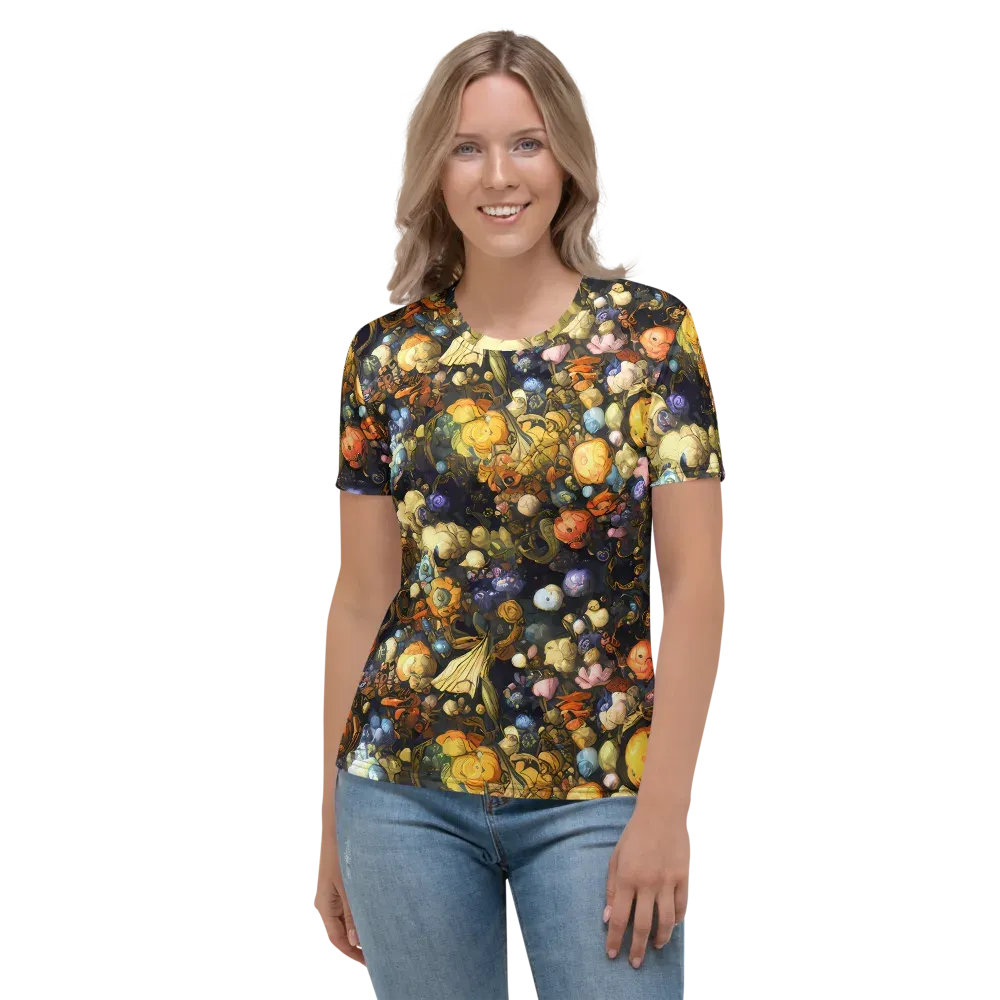 Baroque Blossom on Women's Crew Neck T-Shirt — Front