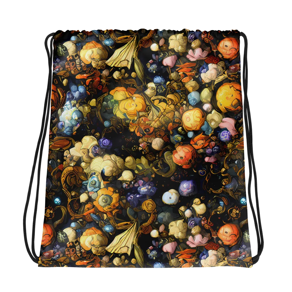 Baroque Blossom on Drawstring Bag — Photo
