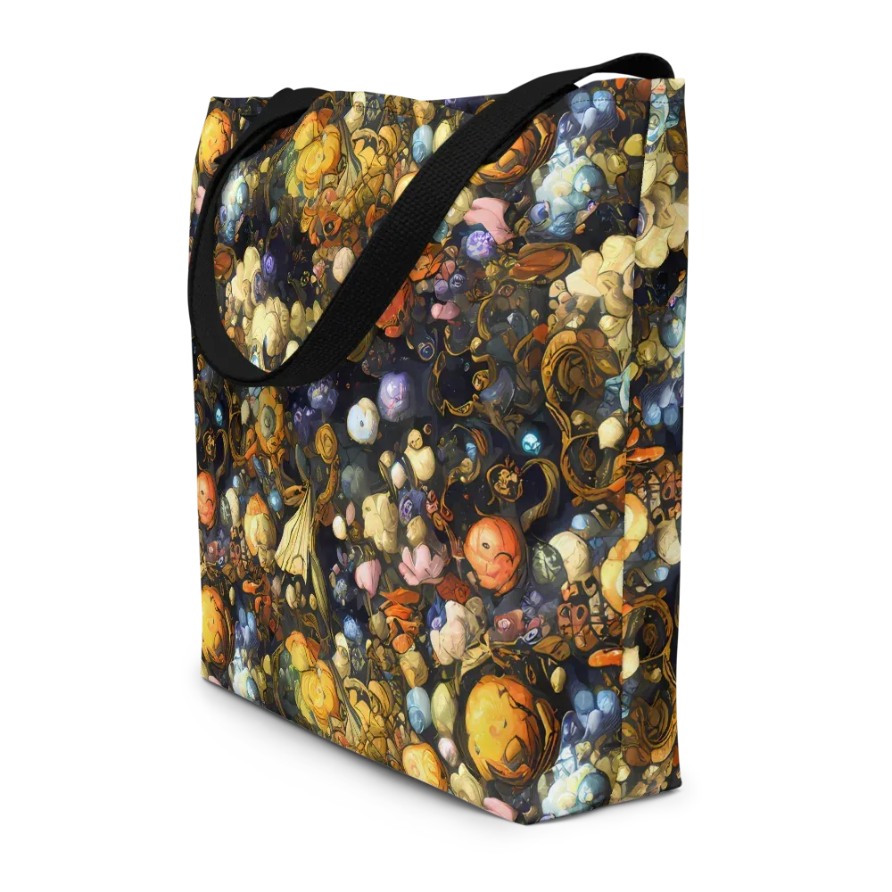 Baroque Blossom on Large Tote Bag W/ Pocket — Front