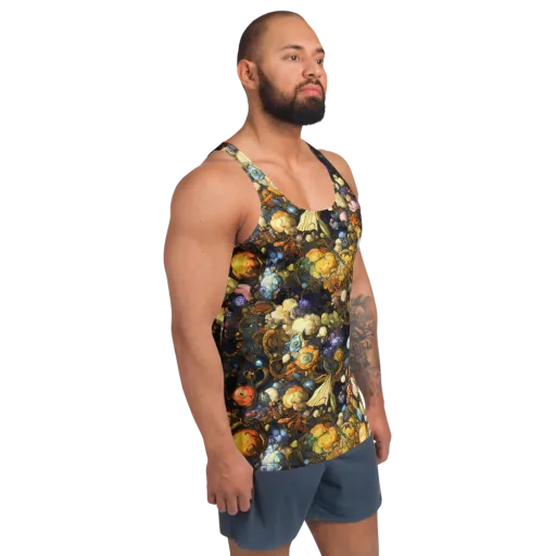Baroque Blossom on a Men's Tank Top