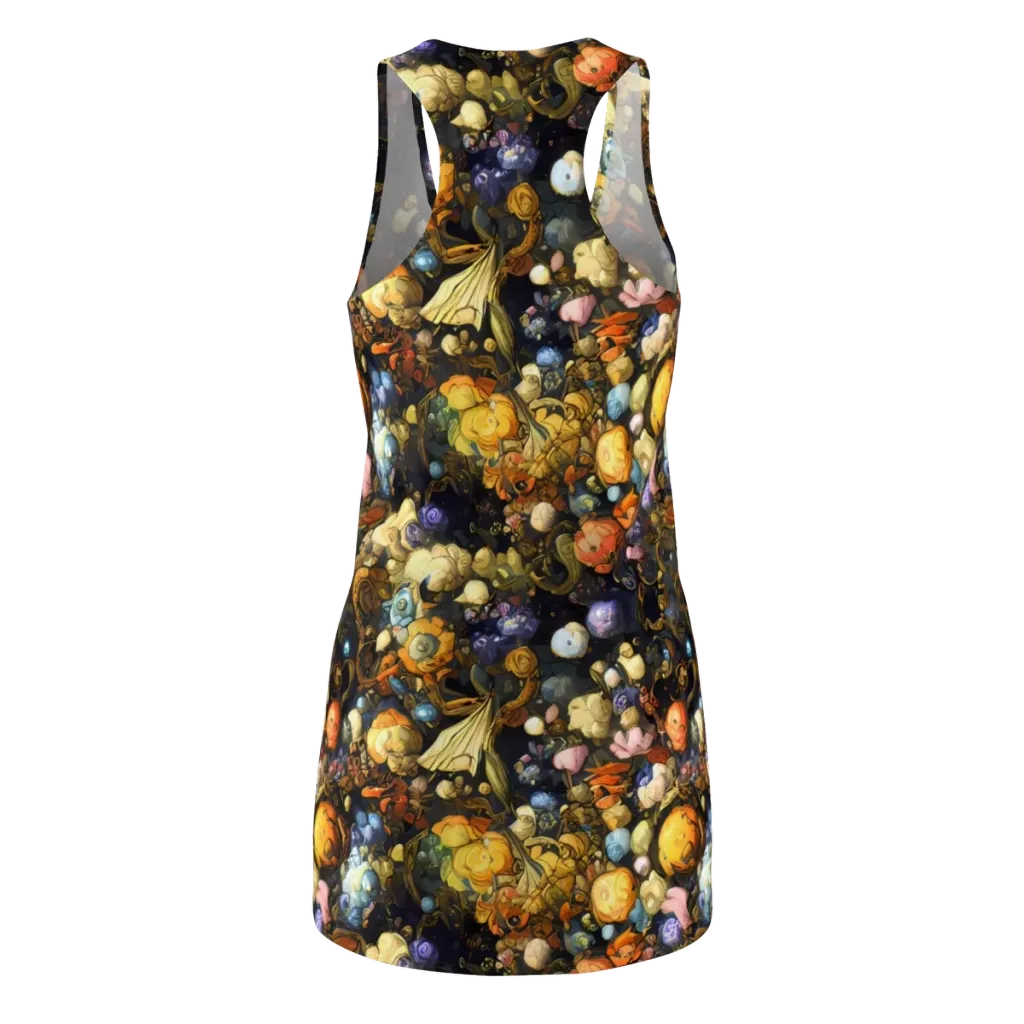 Baroque Blossom on Racerback Dress — Back
