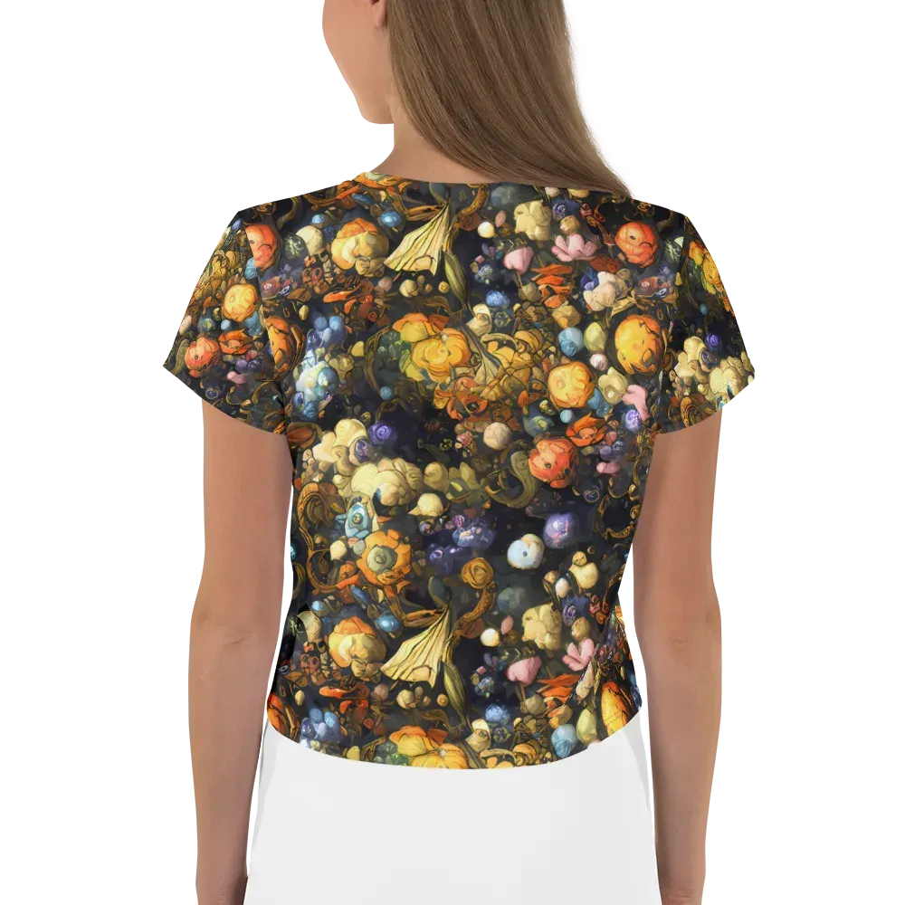 Baroque Blossom on Crop Tee — Back