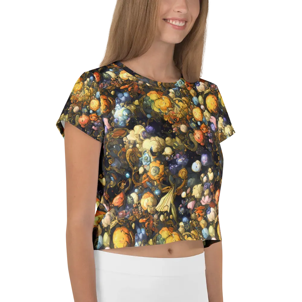 Baroque Blossom on Crop Tee — Right