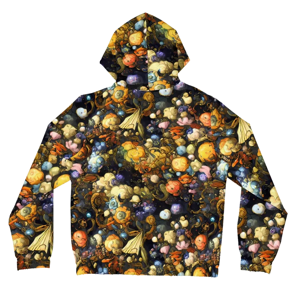 Baroque Blossom on Women's Full-Zip Hoodie — Back