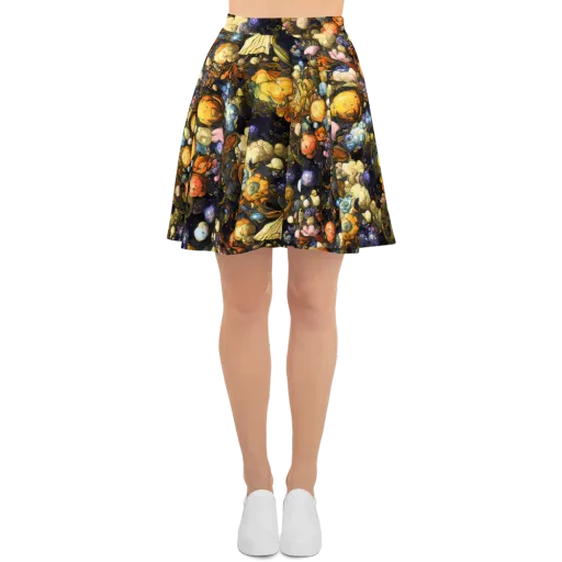 Baroque Blossom on a Skater Skirt