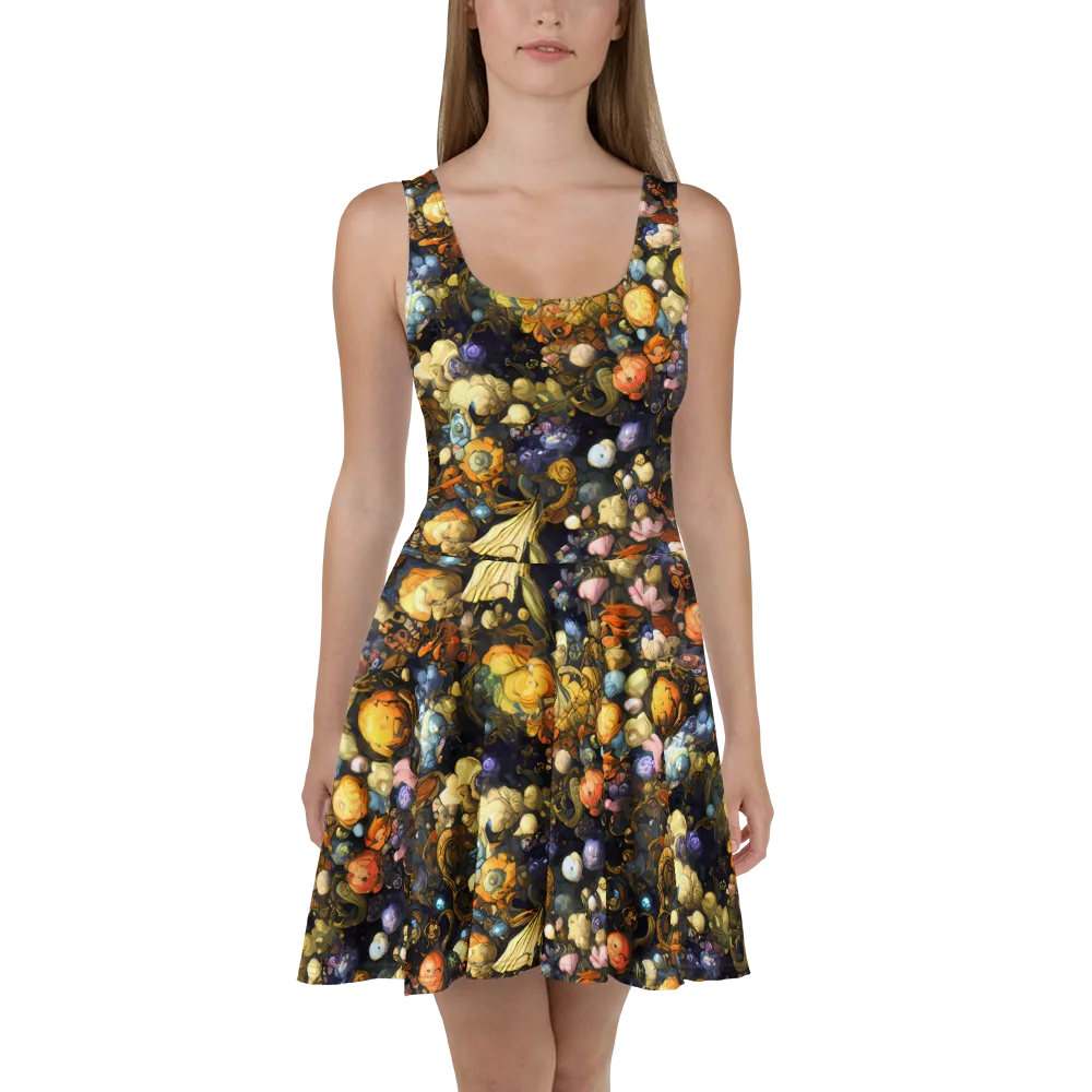 Baroque Blossom on Skater Dress — Front