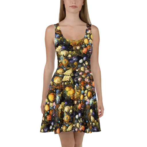 Baroque Blossom on a Skater Dress