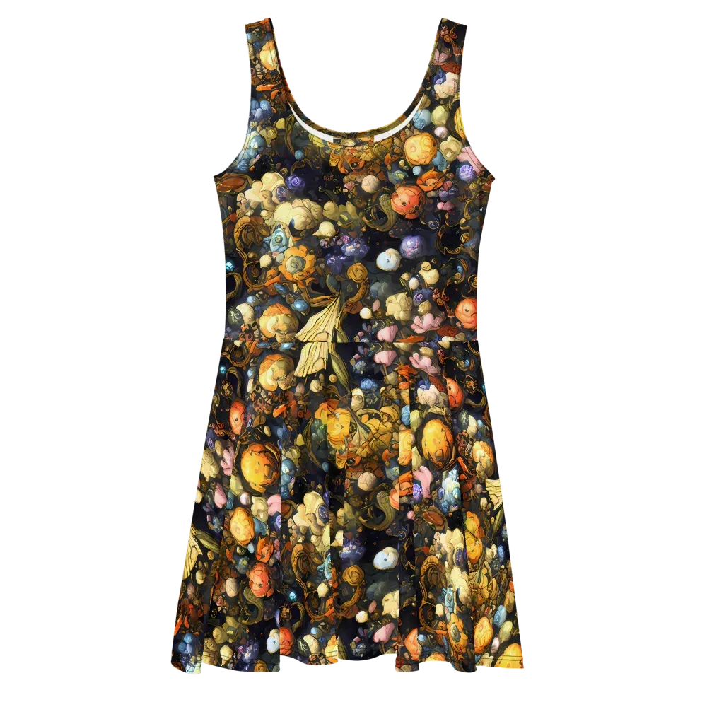Baroque Blossom on Skater Dress — Front