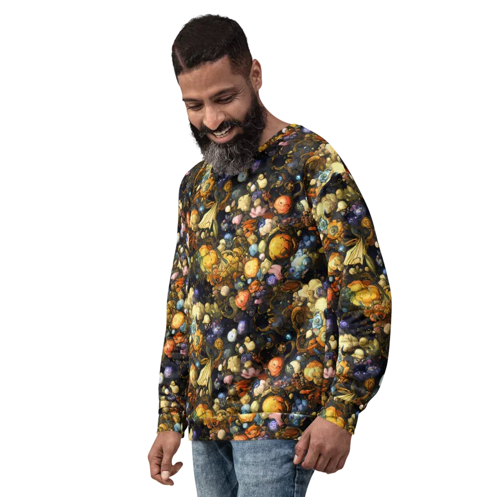 Baroque Blossom on Sweatshirt — Left Front