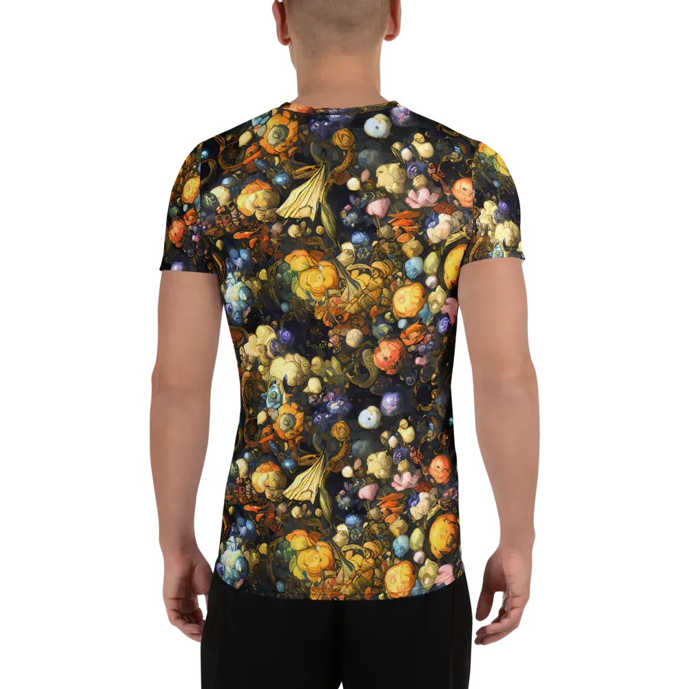 Baroque Blossom on Men's Athletic T-Shirt — Back