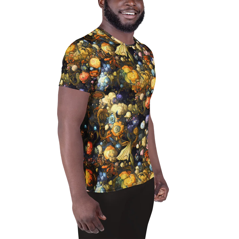 Baroque Blossom on Men's Athletic T-Shirt — Right