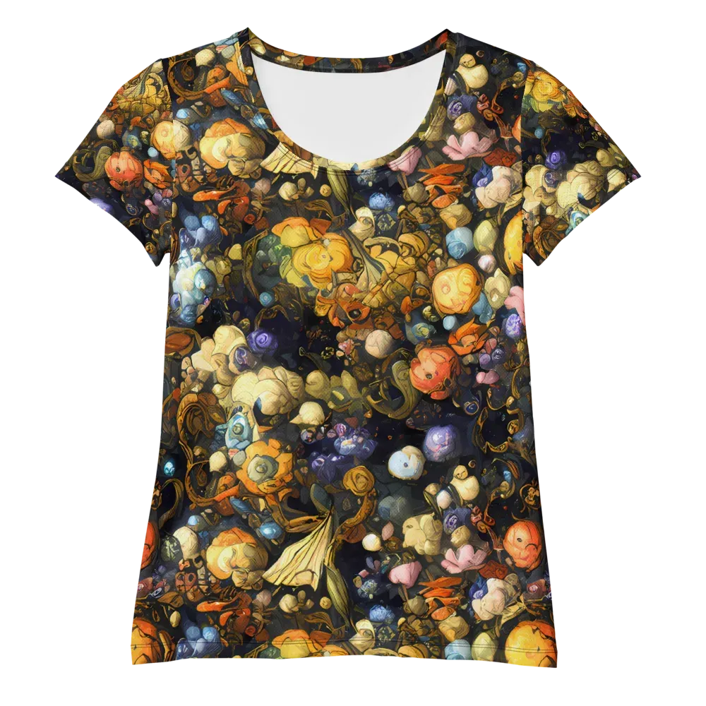 Baroque Blossom on Women's Athletic T-Shirt — Front