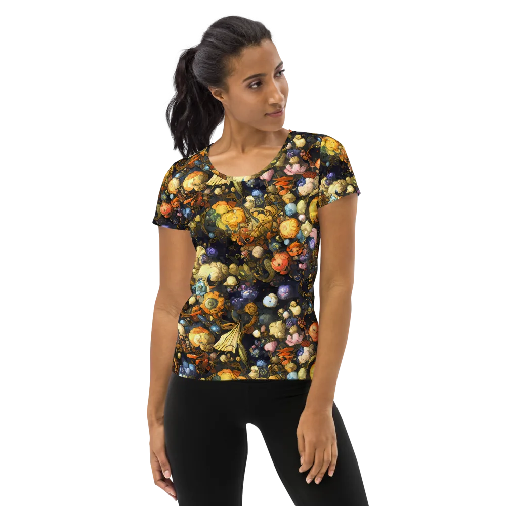 Baroque Blossom on Women's Athletic T-Shirt — Front