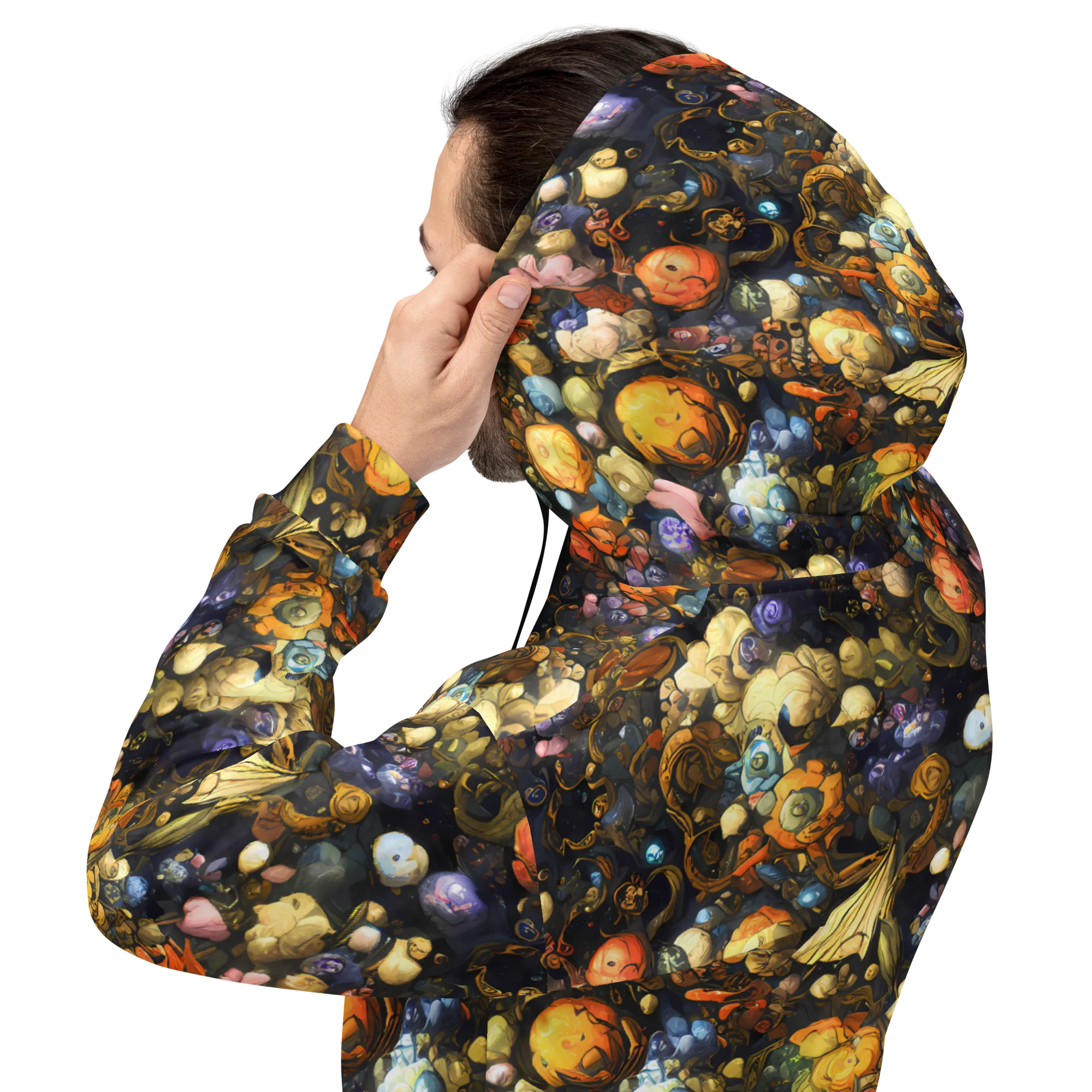 Baroque Blossom on Hoodie — Back