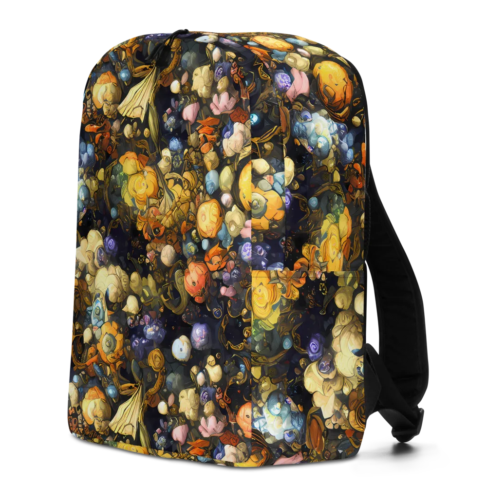 Baroque Blossom on Minimalist Backpack — Left