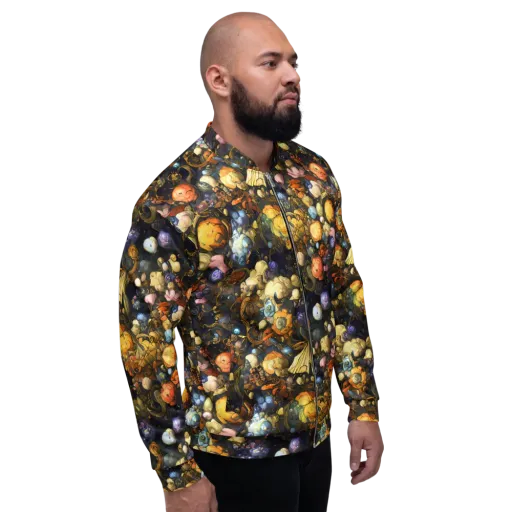 Baroque Blossom on a Bomber Jacket