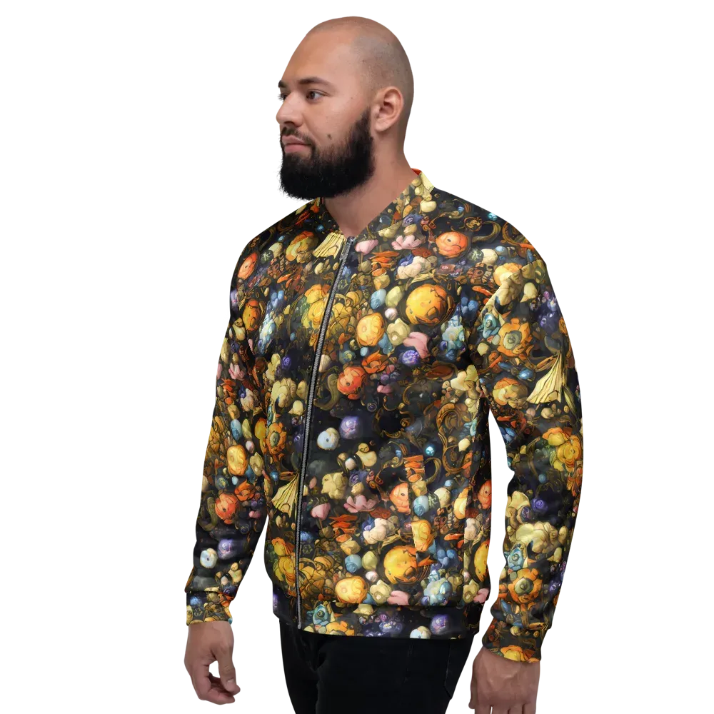 Baroque Blossom on Bomber Jacket — Left