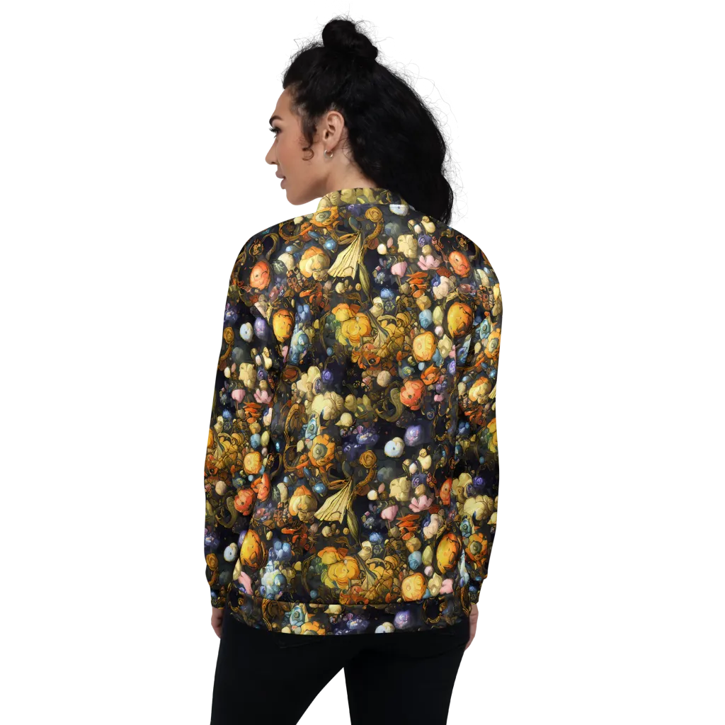 Baroque Blossom on Bomber Jacket — Back