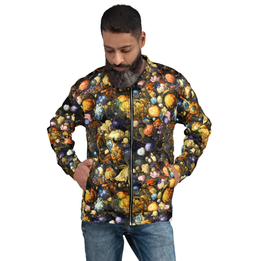 Baroque Blossom on Bomber Jacket — Front