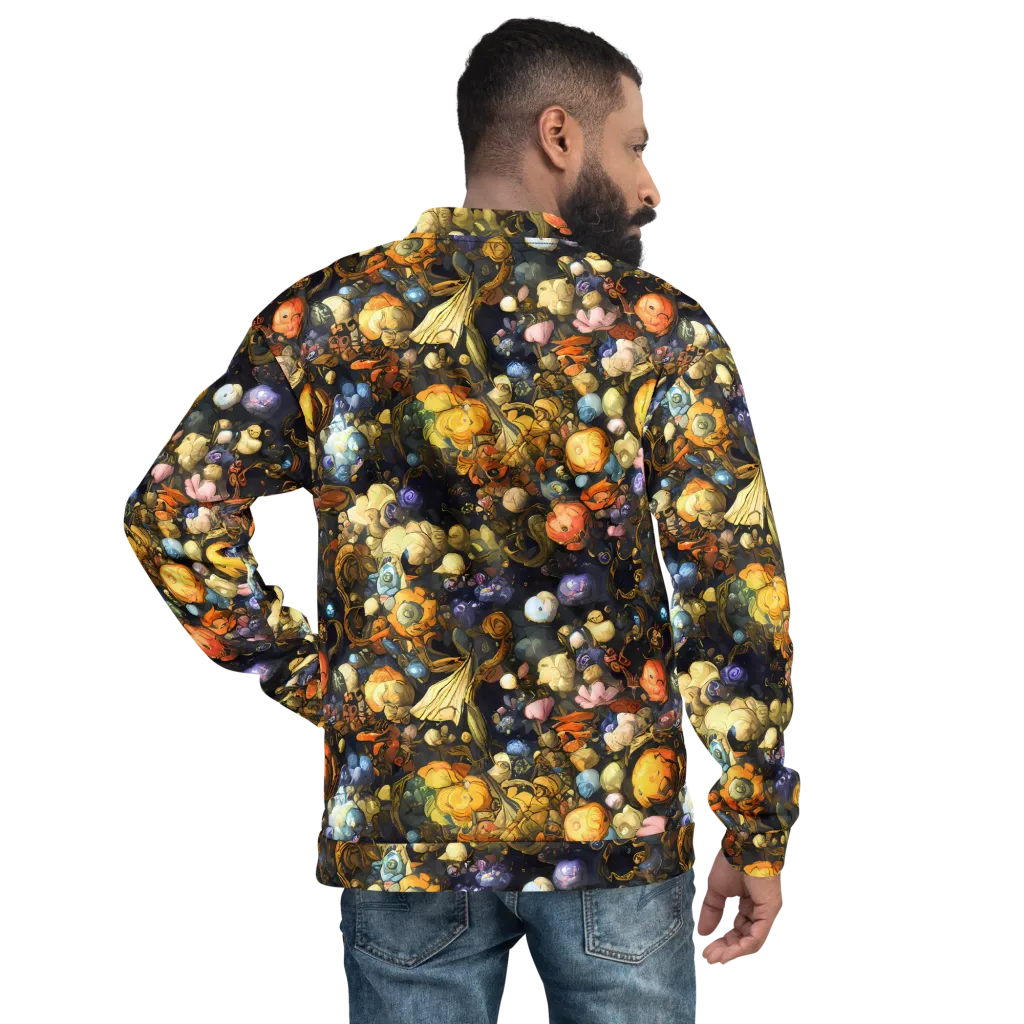 Baroque Blossom on Bomber Jacket — Back