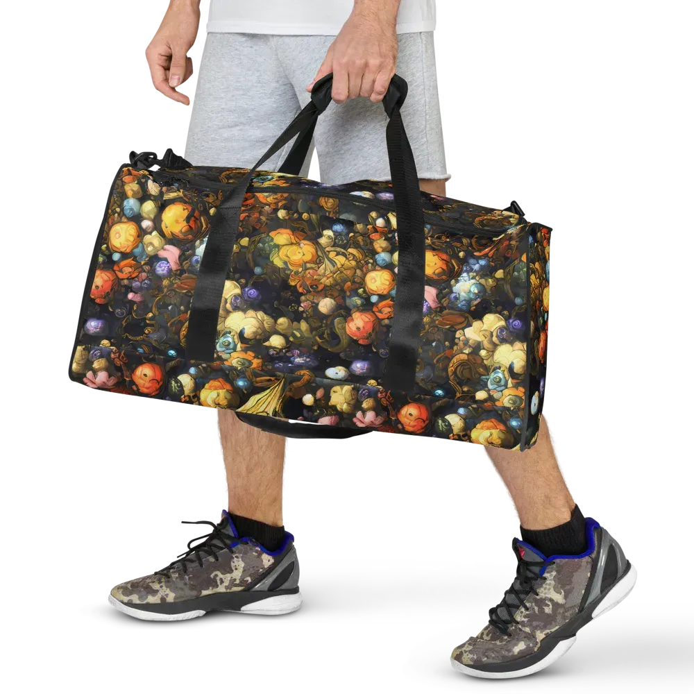 Baroque Blossom on Duffle Bag — Front
